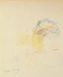 Young girl sitting in a garden, 1887